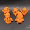 Komplet pięciu figurek świątecznych z druku 3D po 8 cm: Mikołaj, bałwan, renifer, aniołek i skrzat