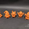 Komplet pięciu figurek świątecznych z druku 3D po 8 cm: Mikołaj, bałwan, renifer, aniołek i skrzat