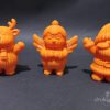 Komplet pięciu figurek świątecznych z druku 3D po 8 cm: Mikołaj, bałwan, renifer, aniołek i skrzat