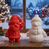 Komplet pięciu figurek świątecznych z druku 3D po 8 cm: Mikołaj, bałwan, renifer, aniołek i skrzat